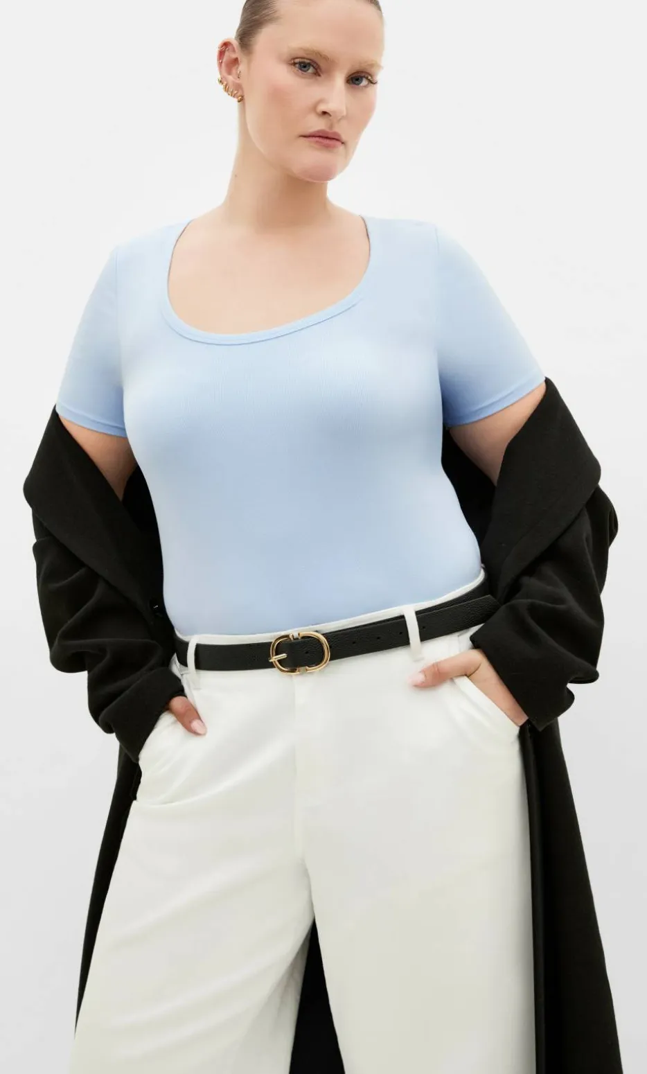 Everyday Scoop Tee - ice blue