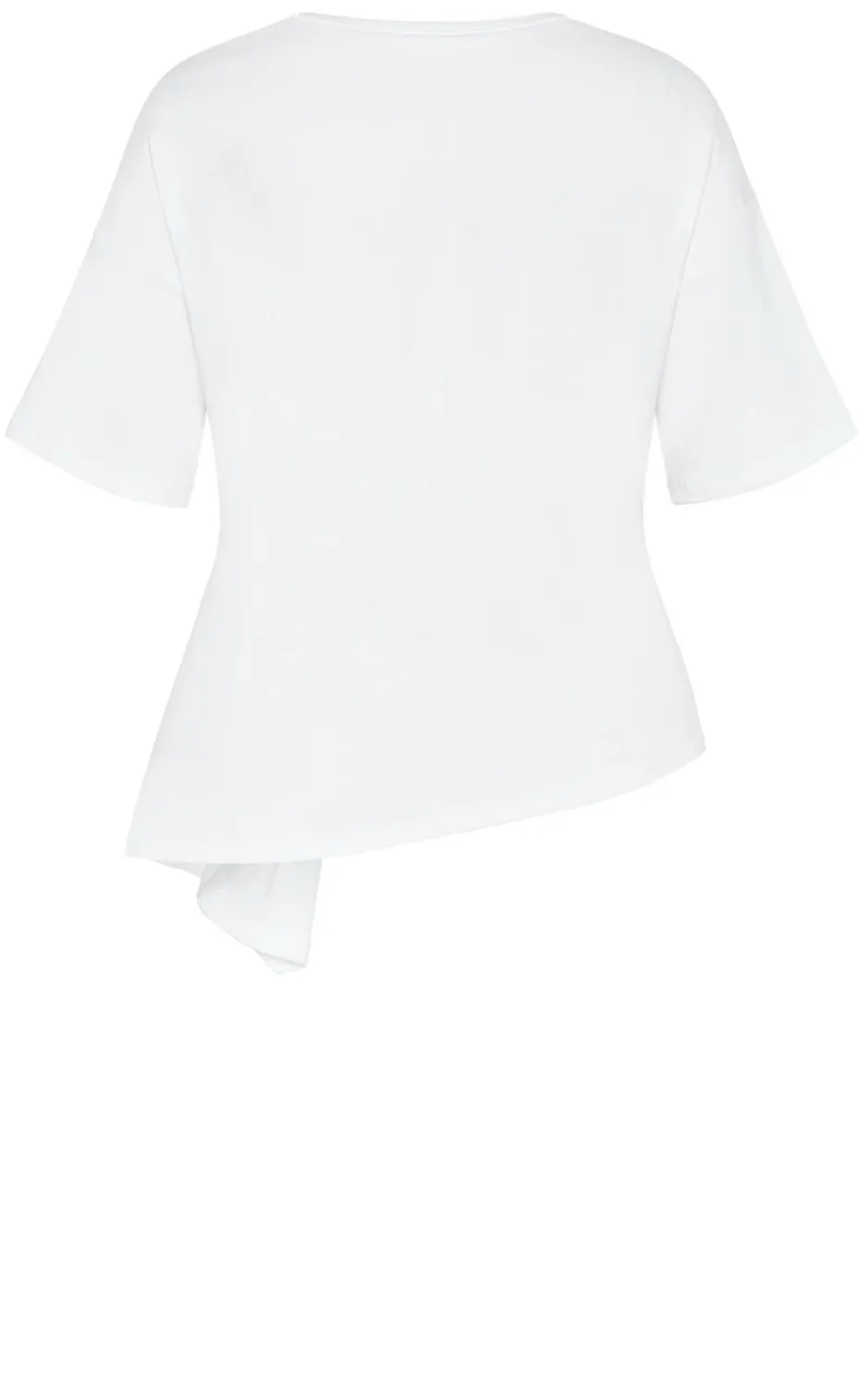 Fashion Drape Detail Tee - ivory