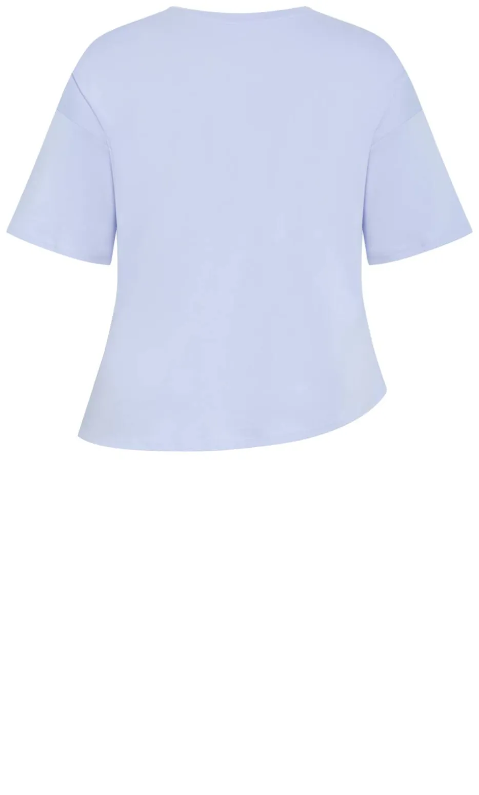 Fashion Drape Detail Tee - sky blue