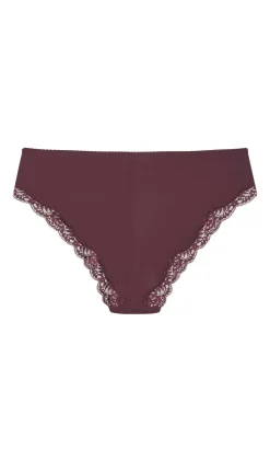 Fifi Hi Waist Shorty - bordeaux
