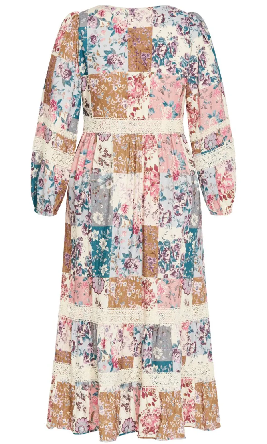 Florence Print Midi Dress - pastel pink