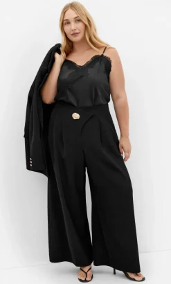 Francesca Wide Leg Pant - black