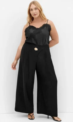 Francesca Wide Leg Pant - black