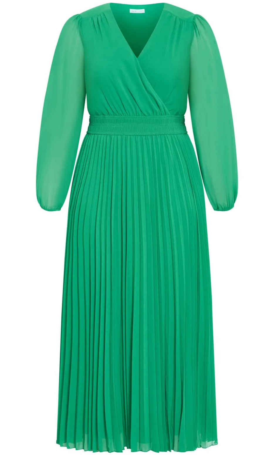 Georgina Pleat Maxi Dress - kelly green