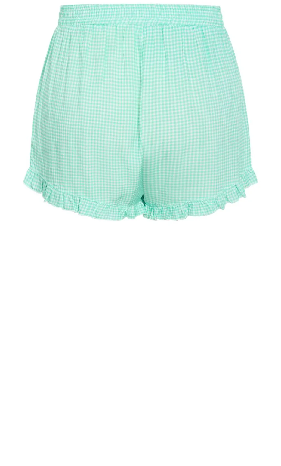Gigi Gingham Pyjama Shorts - jade