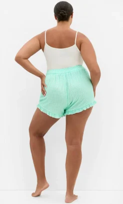 Gigi Gingham Pyjama Shorts - jade