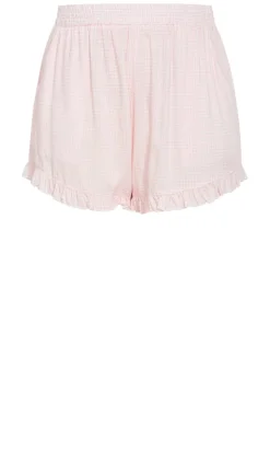 Gigi Gingham Pyjama Shorts - pink