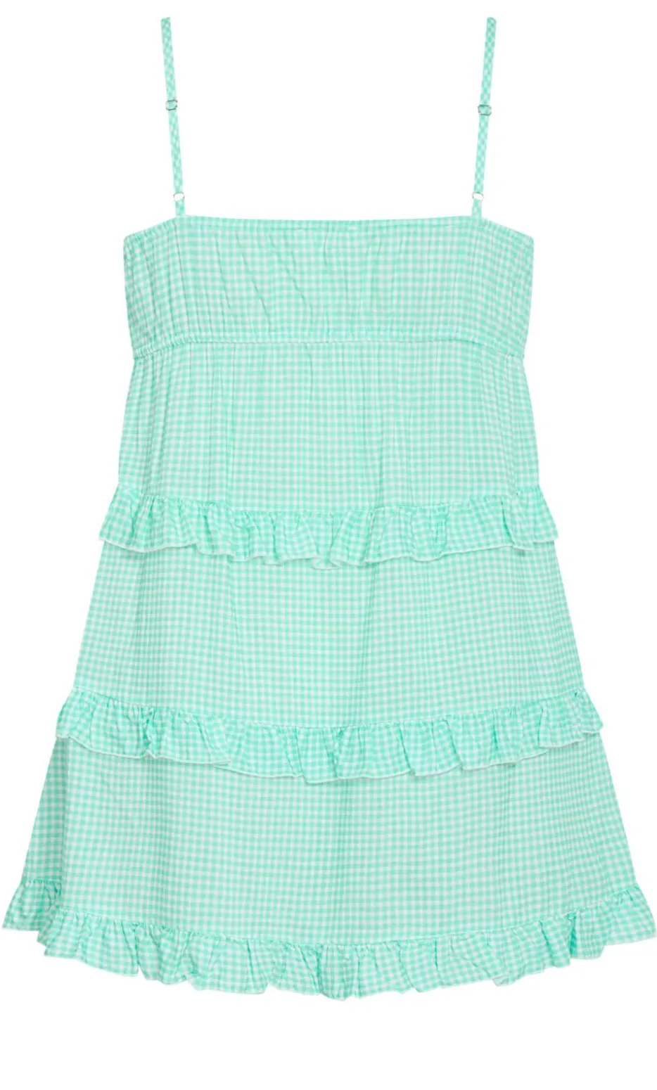 Gigi Gingham Sleep Chemise - jade