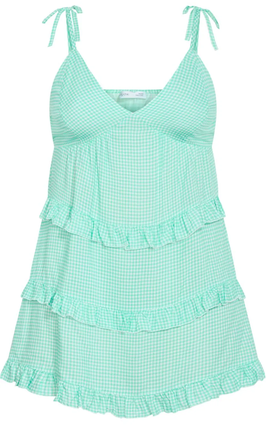 Gigi Gingham Sleep Chemise - jade