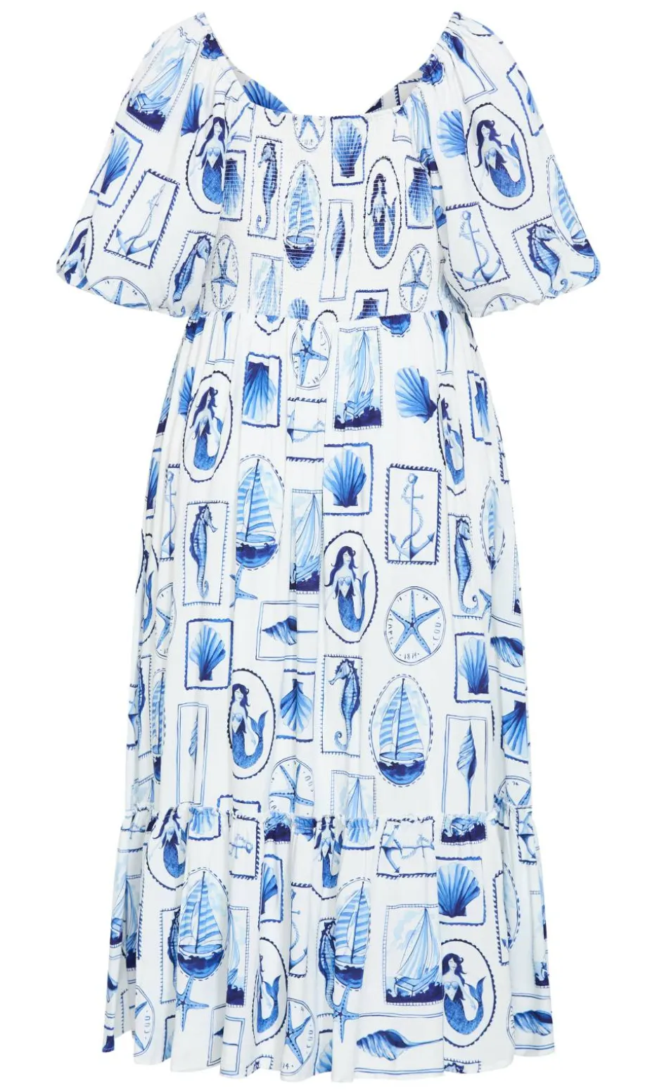 Giselle Amalfi V Neck Maxi Dress - white