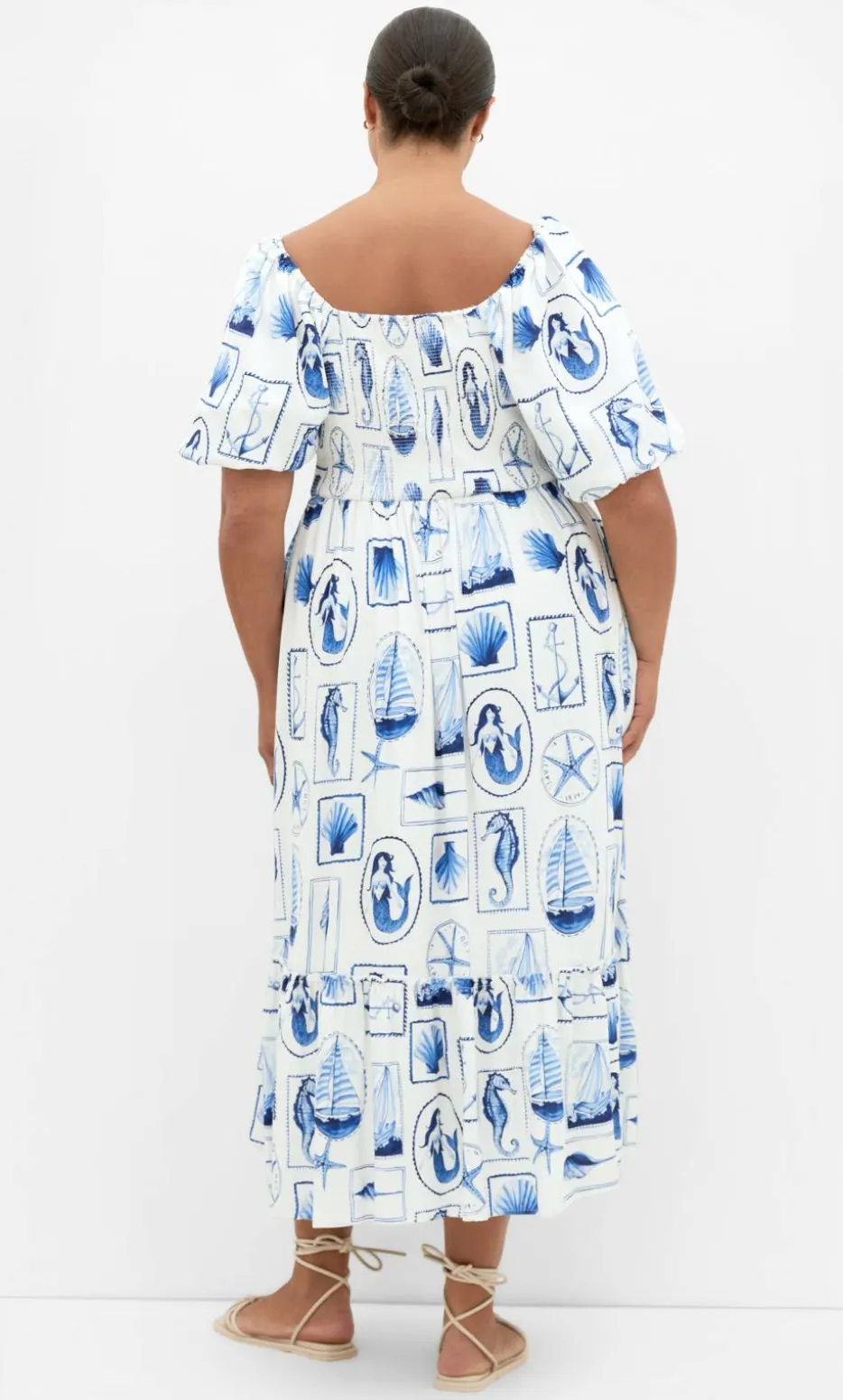 Giselle Amalfi V Neck Maxi Dress - white