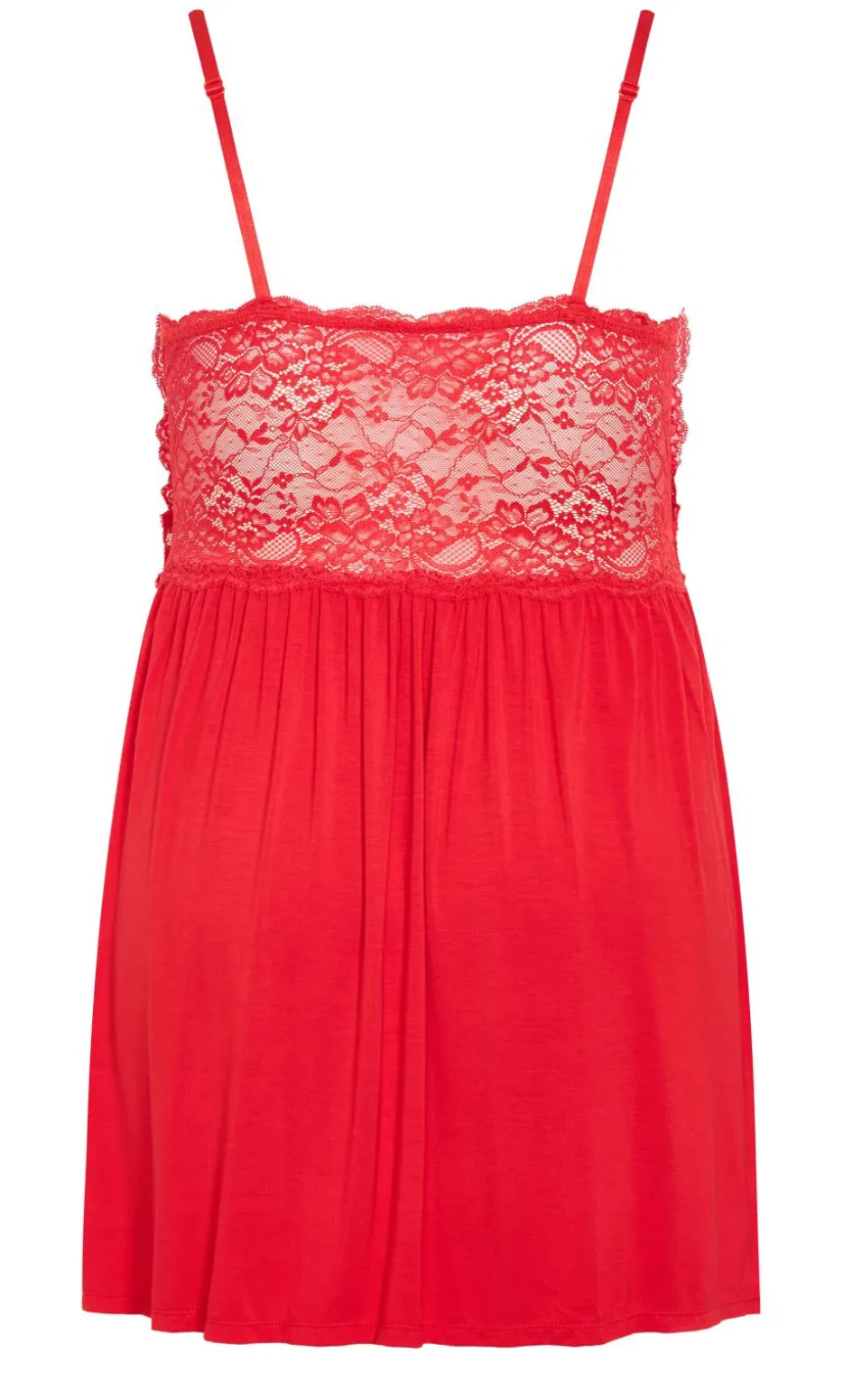 Gizelle Lace Trim Sleep Chemise - red