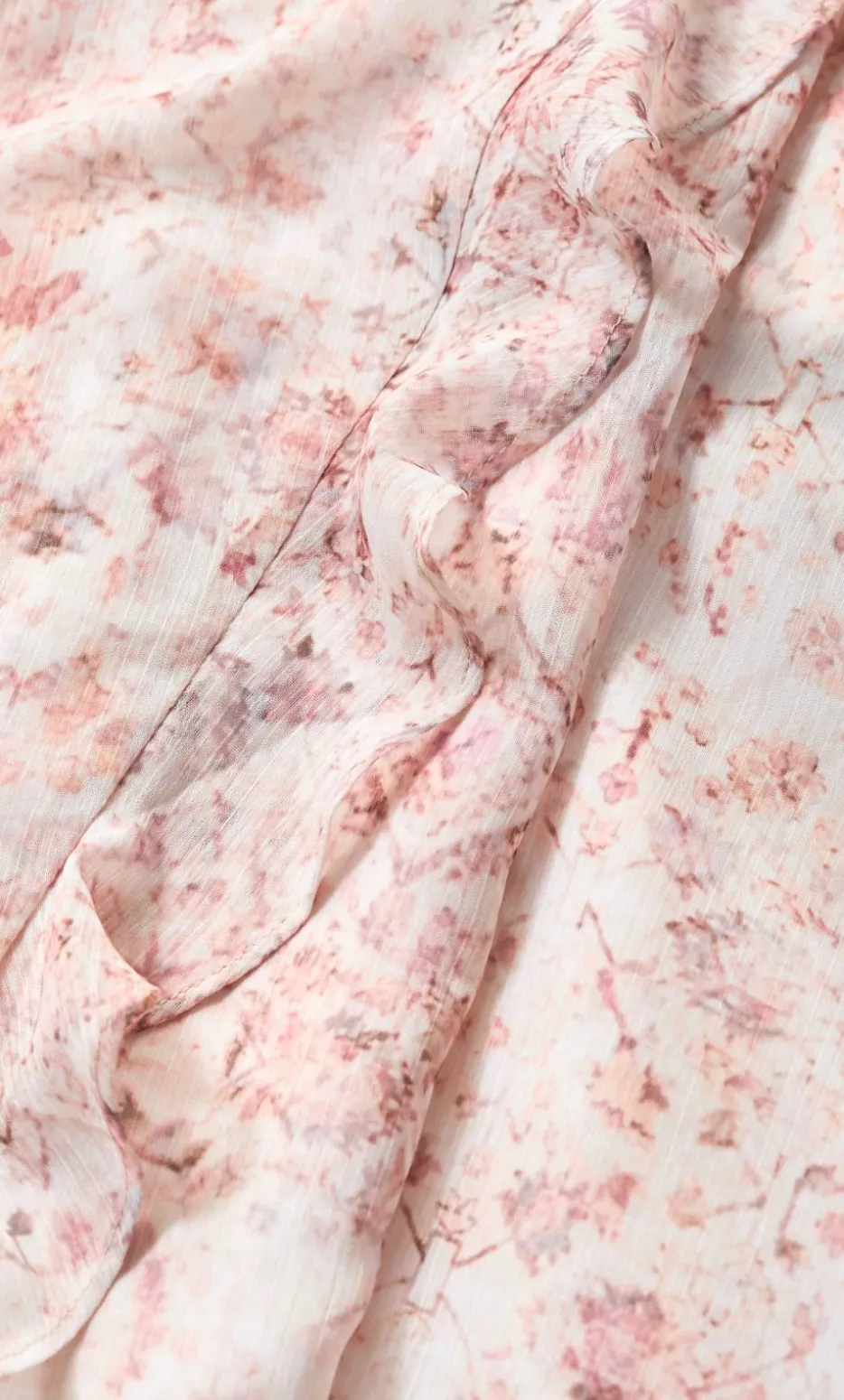 Glam Frill Print Maxi Dress - blush pink