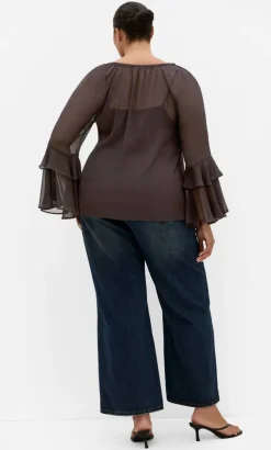 Glam Frill Top - espresso