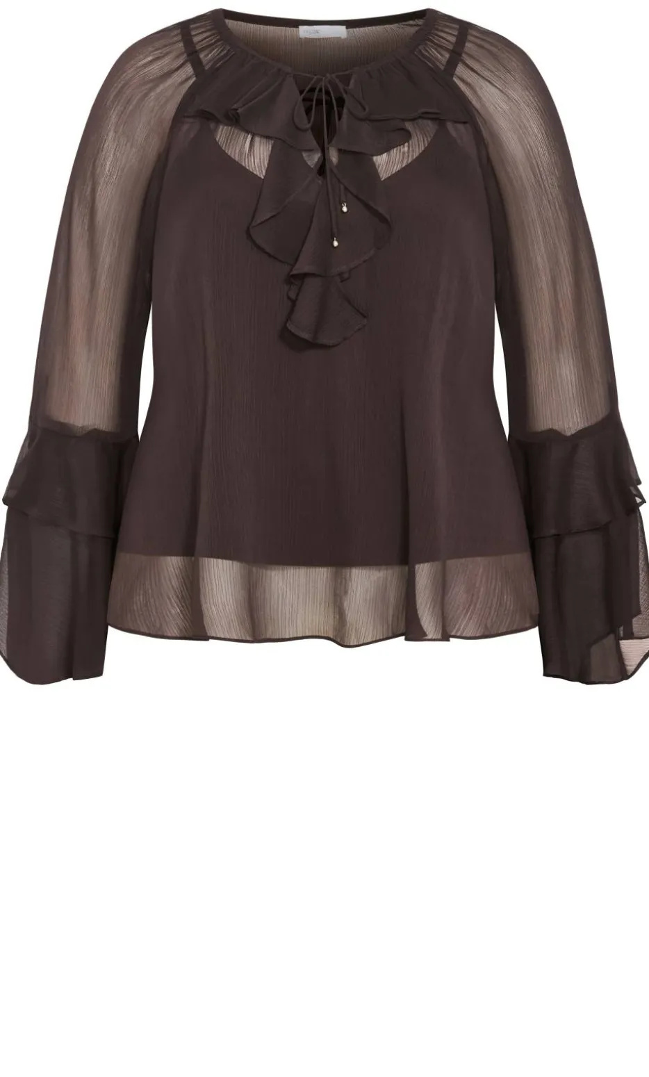 Glam Frill Top - espresso
