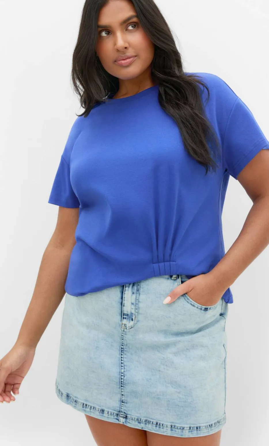 Half Tuck Tee - ocean blue