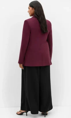 Halle Ponte Blazer - dark cherry