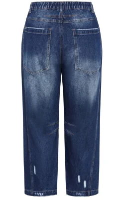Harley Fit Bea Barrel Leg Jean - dark wash