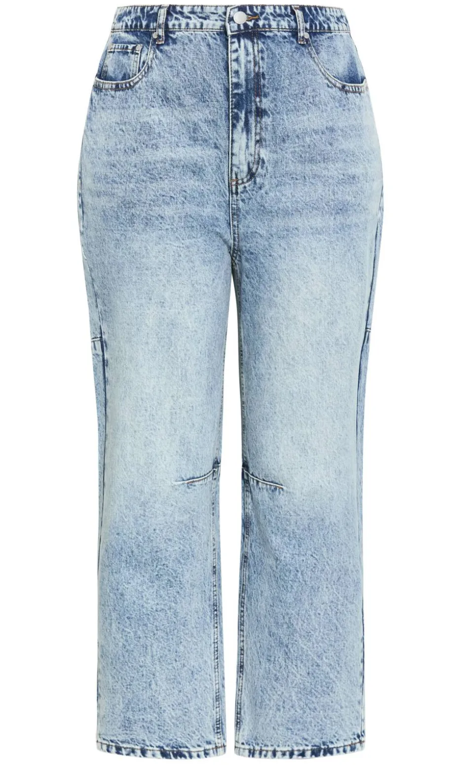 Harley Fit Bridget Barrel Leg Ankle Grazer Jean - stone wash