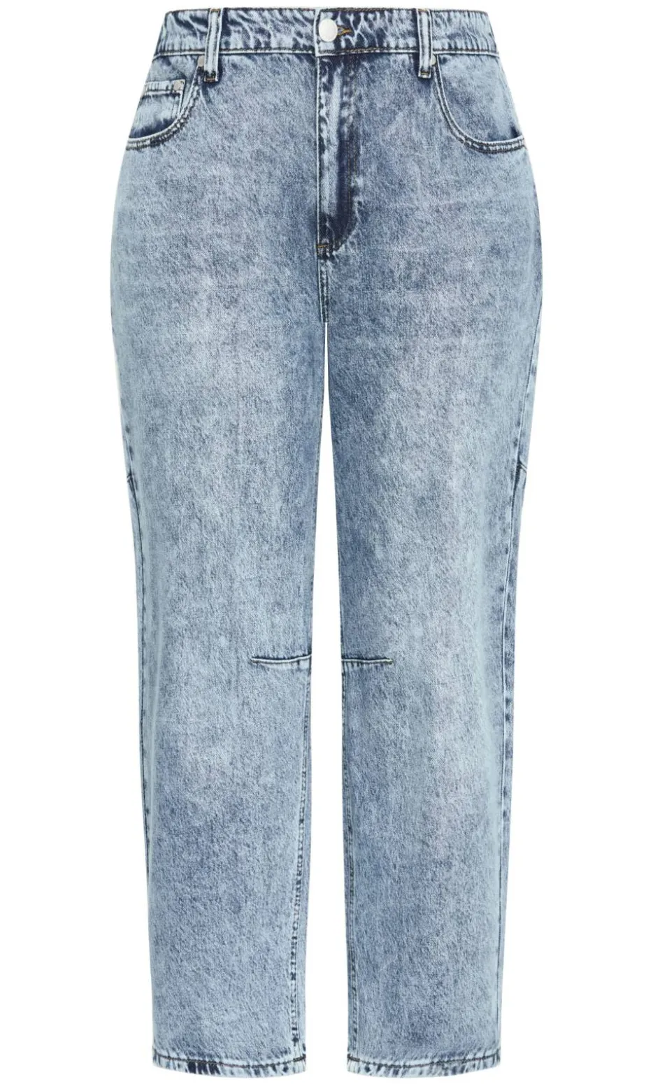Harley Fit Brooke Barrel Leg Jean - stone wash