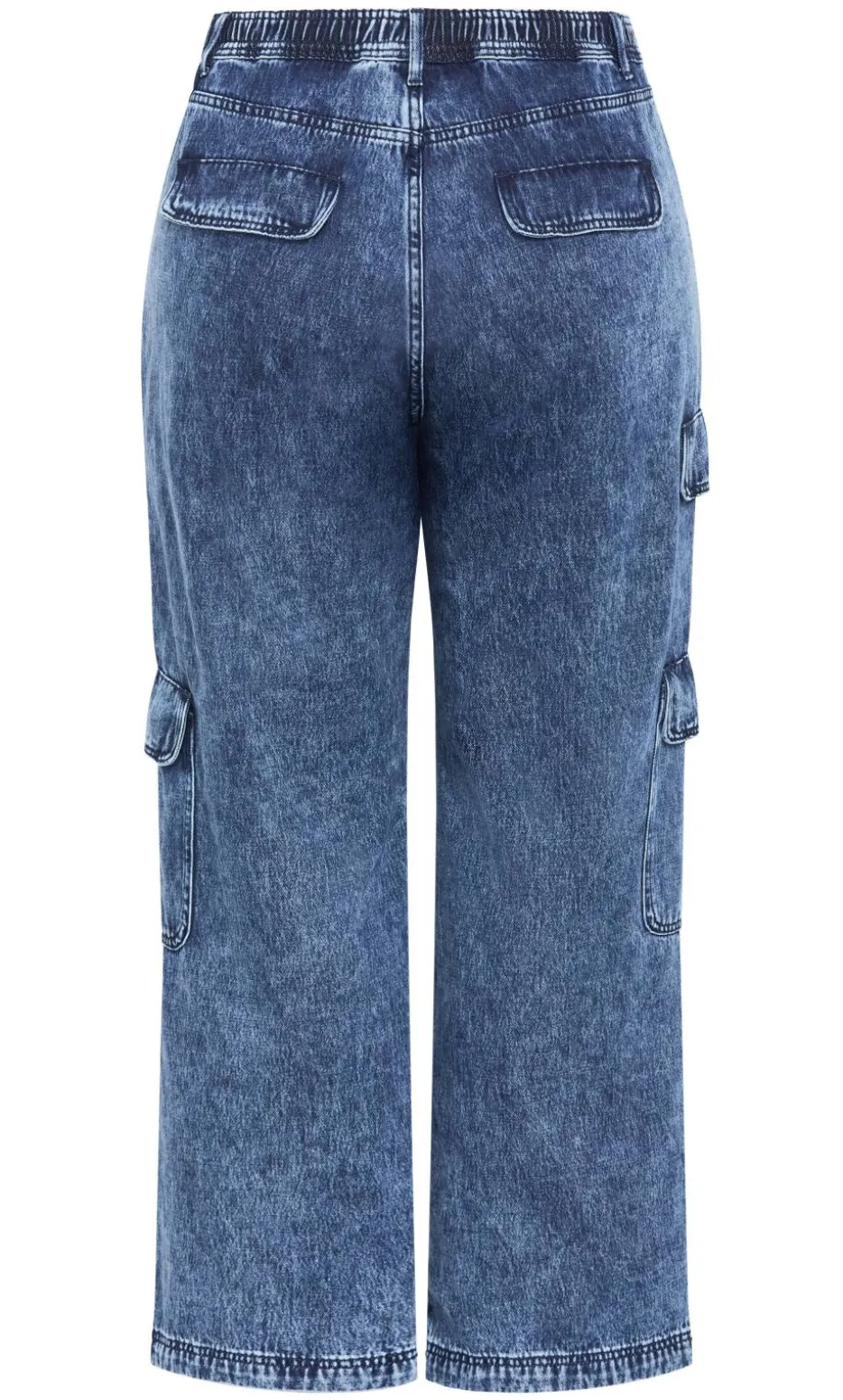 Harley Fit Cargo Detail Jean - mid wash