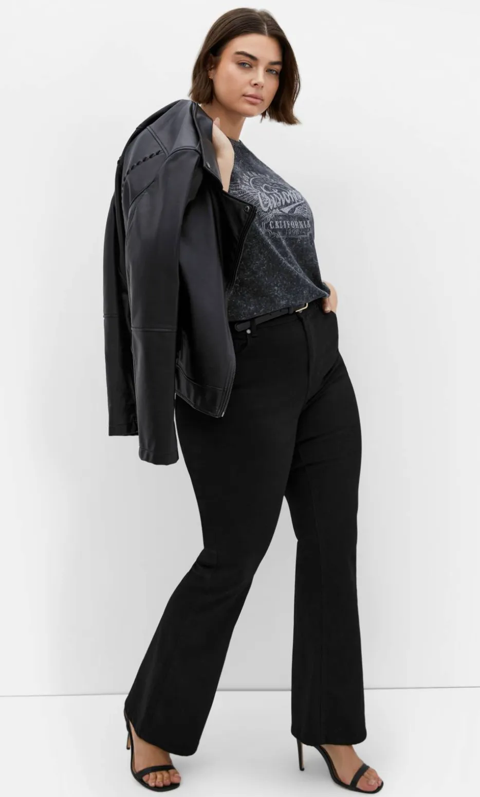 Harley Fit Carla Flare Leg Regular Jean - black
