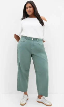 Harley Fit Cassie Barrel Leg Jean - sage wash