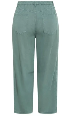 Harley Fit Cassie Barrel Leg Jean - sage wash