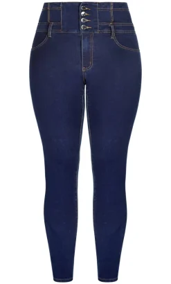 Harley Fit Corset Skinny Leg Regular Jean - dark wash