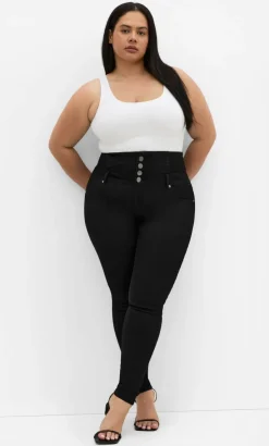Harley Fit Corset Skinny Leg Regular Jean - black