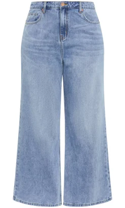 Harley Fit Hallie Wide Leg Jean - mid wash