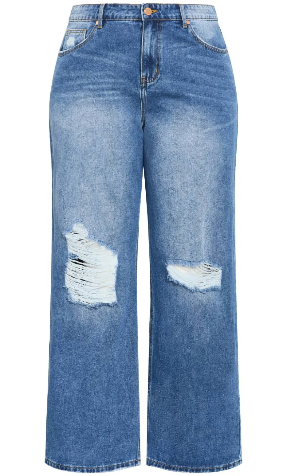 Harley Fit Harriet Wide Leg Short Jean - light wash