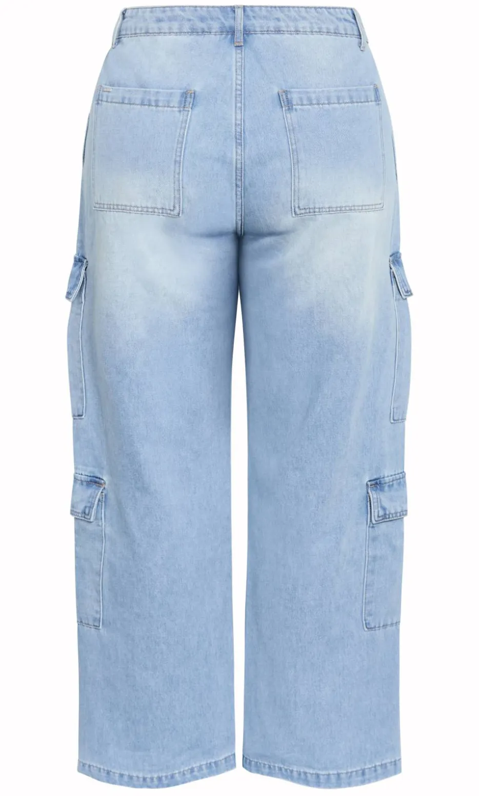 Harley Fit Iona Cargo Wide Leg Regular Jean - light wash