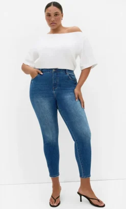 Harley Fit Karla Skinny Leg Short Jean - dark wash