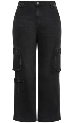 Harley Fit Miley Cargo Regular Jean - black wash