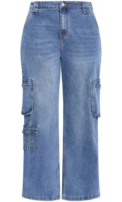 Harley Fit Miley Cargo Regular Jean - mid wash