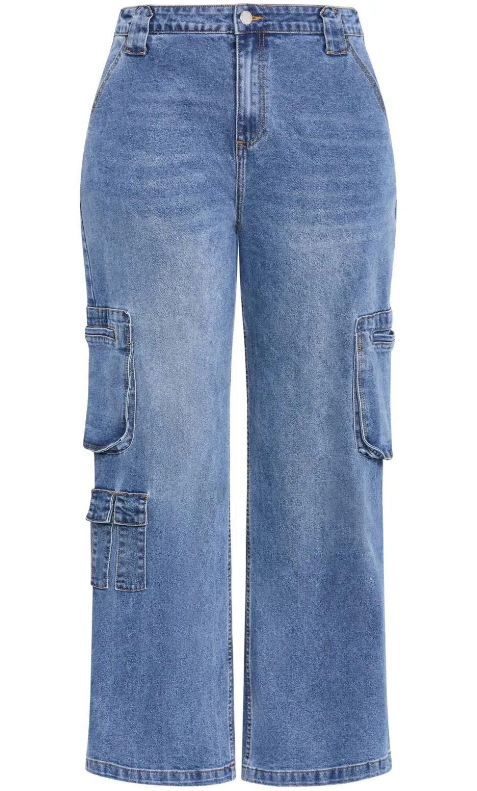 Harley Fit Miley Cargo Regular Jean - mid wash