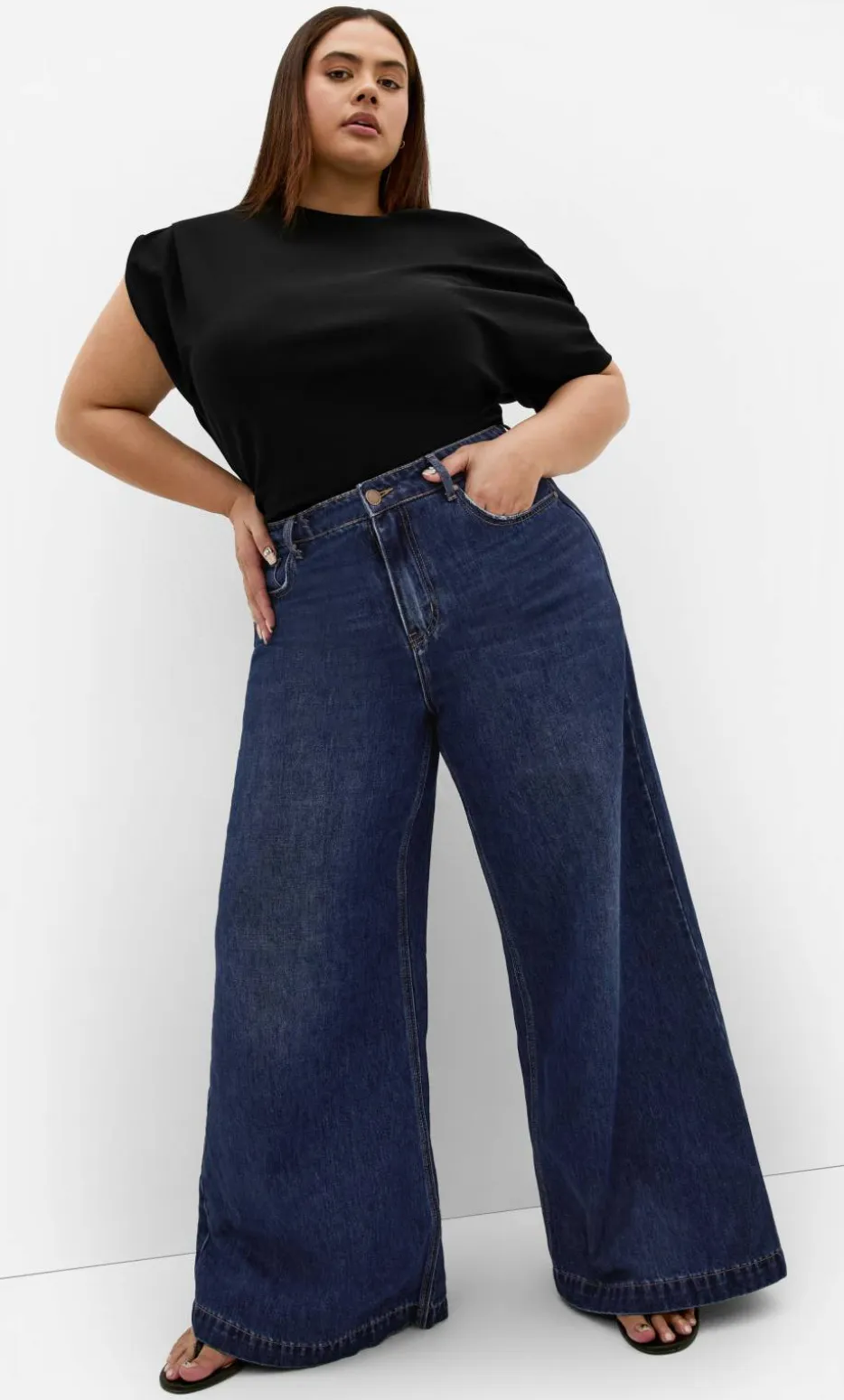 Harley Fit Piper Palazzo Regular Jean - dark wash