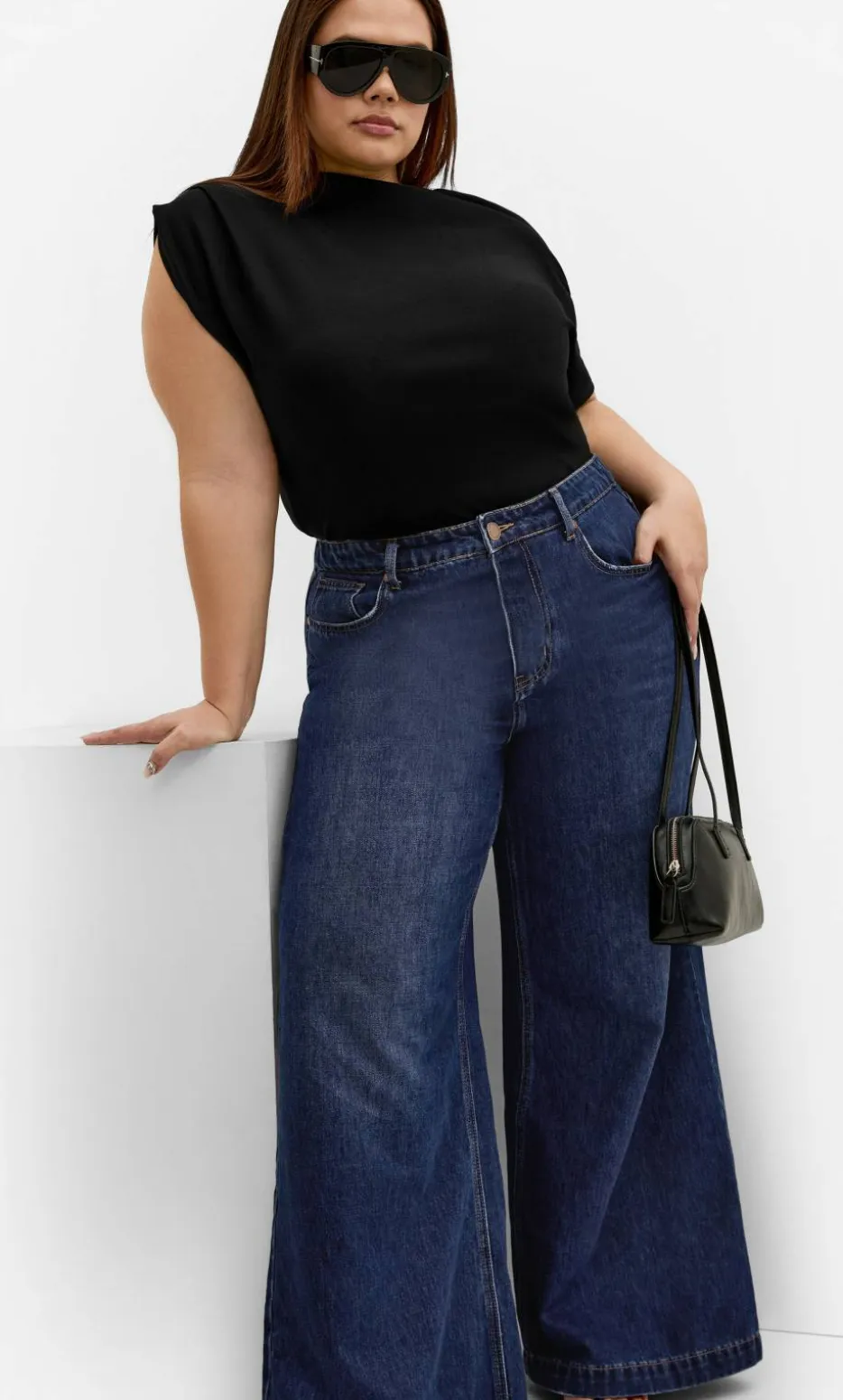 Harley Fit Piper Palazzo Regular Jean - dark wash