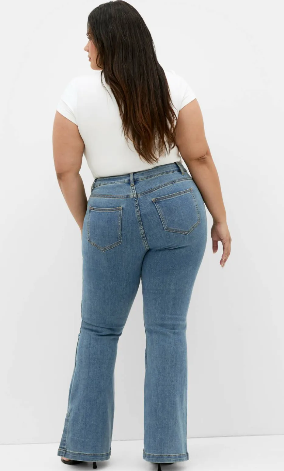 Harley Fit Side Split Flare Leg Jean - light wash