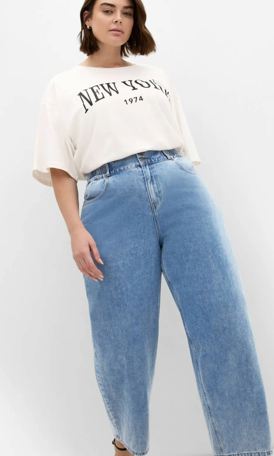 Harley Fit Stretch Waist Jean - mid wash