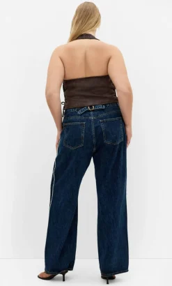 Harlow Sueded Halter Zip Top - espresso