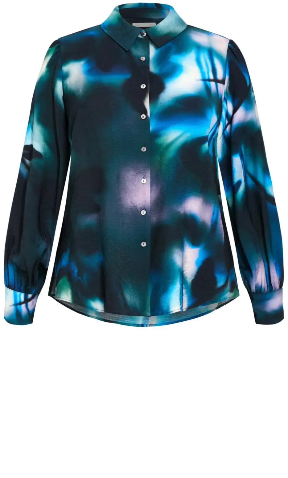 Hayley Haze Print Shirt - deep ocean