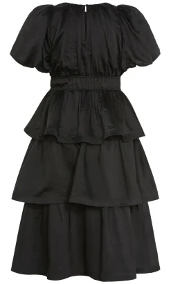 Heavenly Ruffle Maxi Dress - black