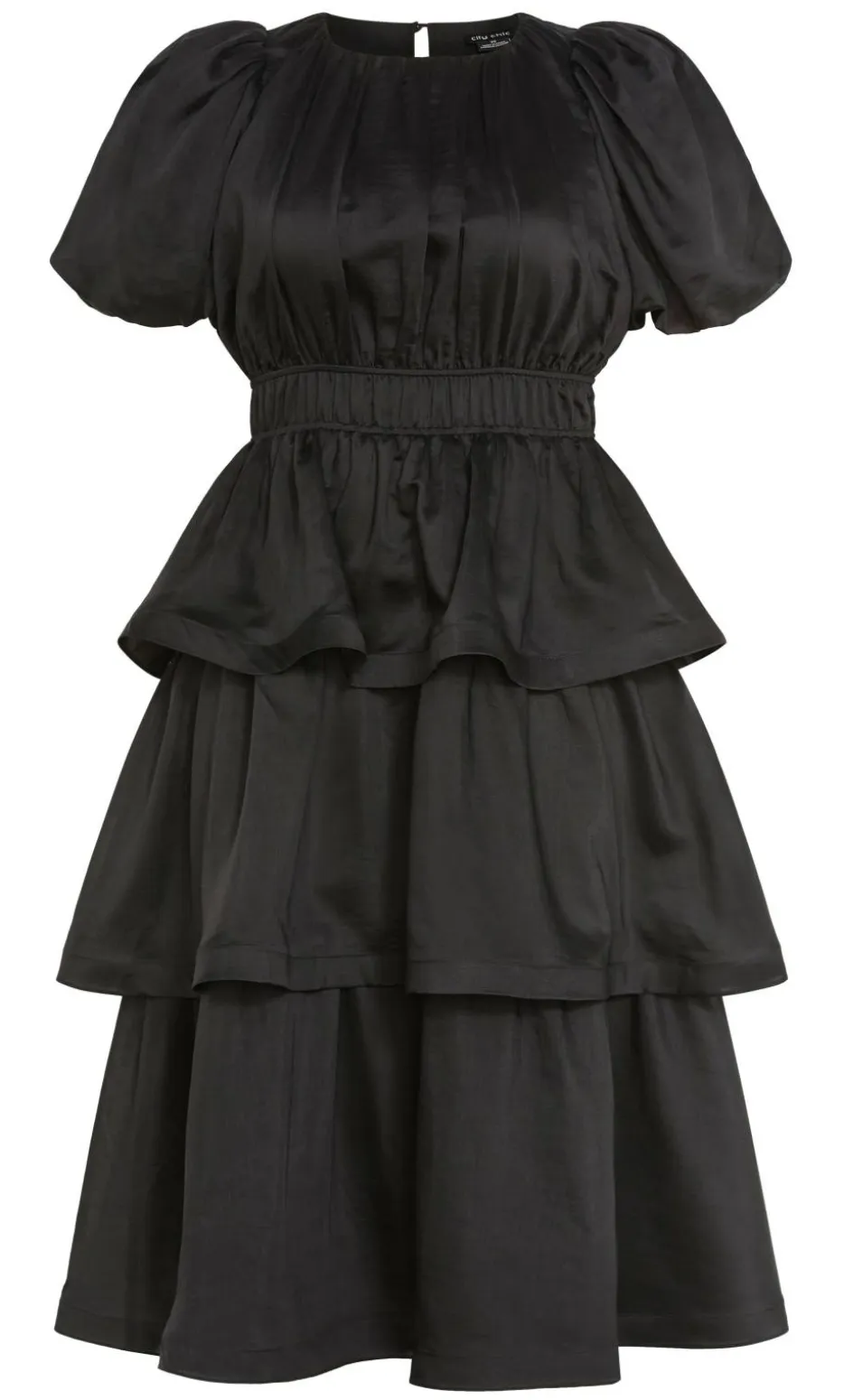 Heavenly Ruffle Maxi Dress - black