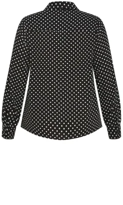 Hesper Mews Spot Shirt - black