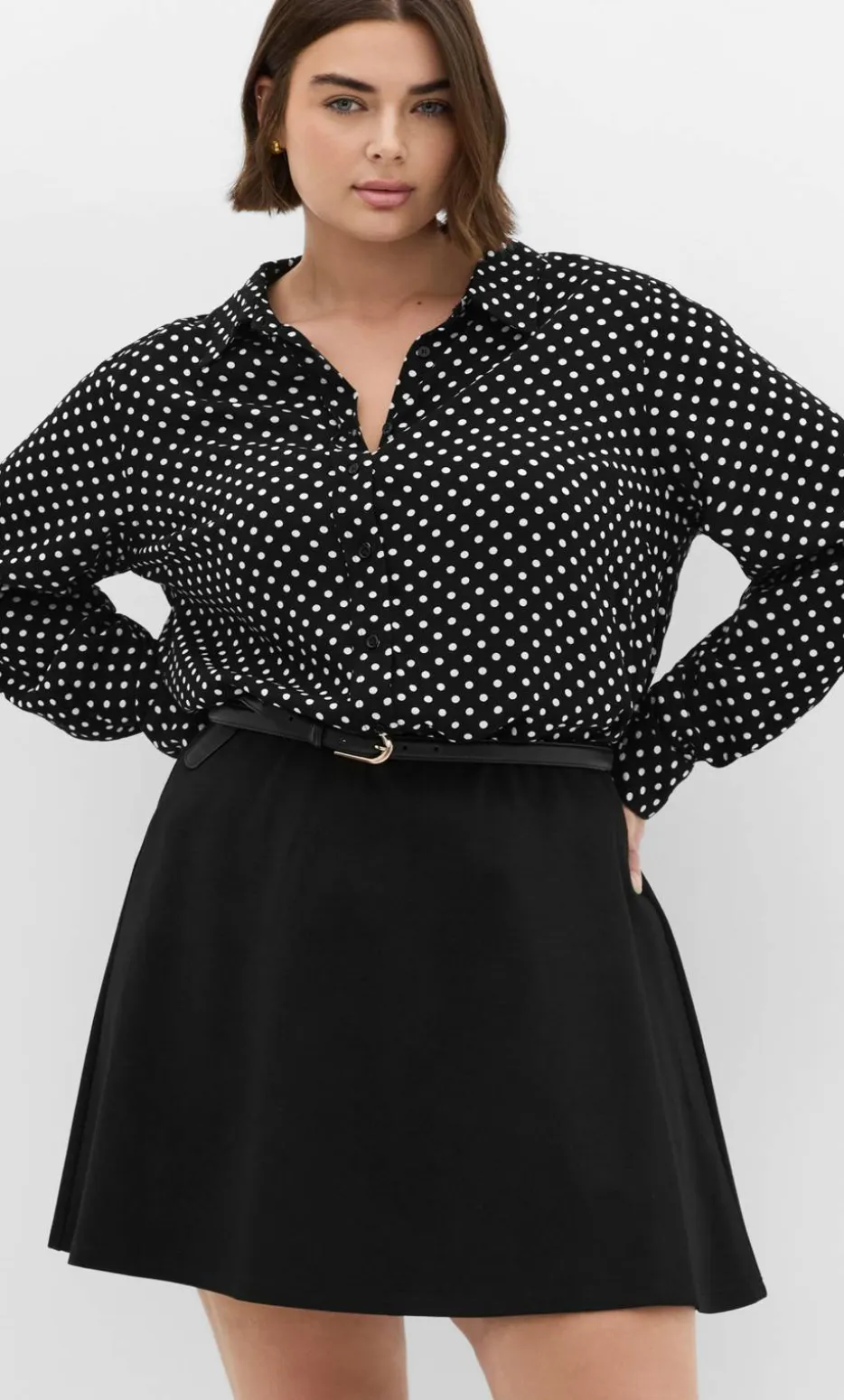 Hesper Mews Spot Shirt - black