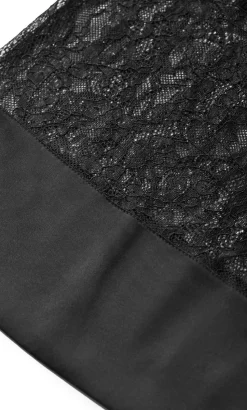 Ingrid Lace Wrap Kimono - black