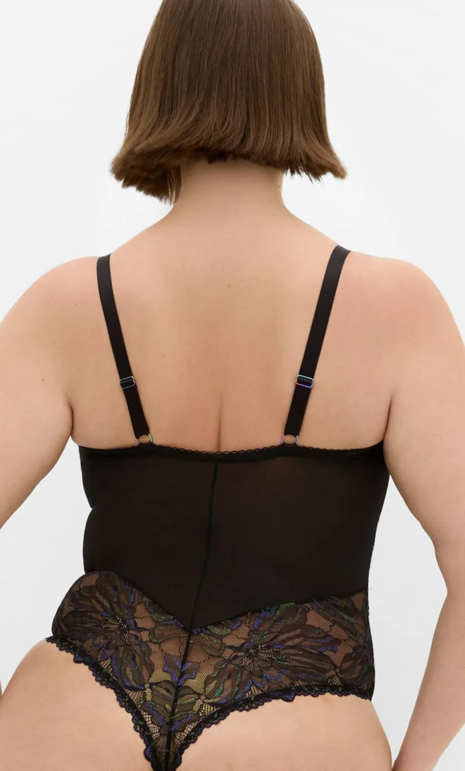Ingrid Underwire Lace Bodysuit - black