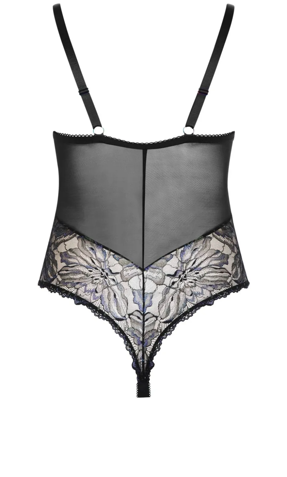 Ingrid Underwire Lace Bodysuit - black